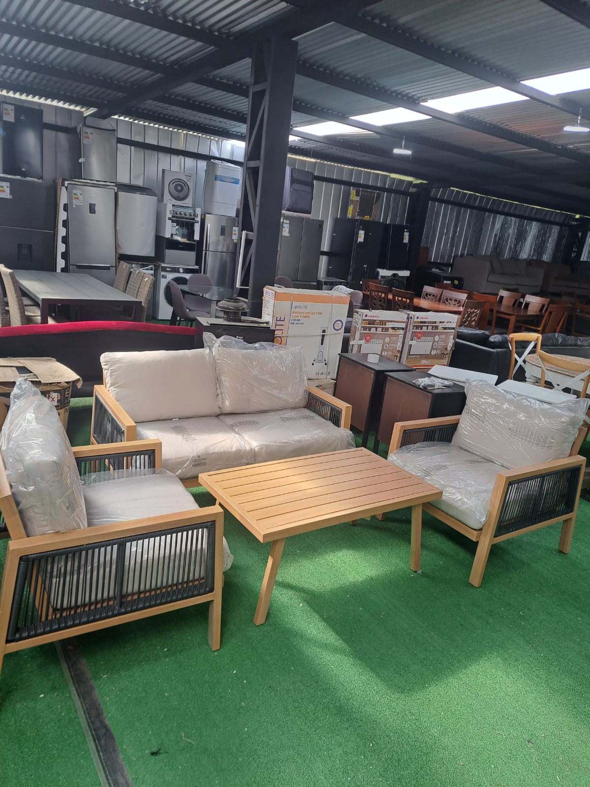 Sofá Set Living Oporto Cuerda Alu outlet