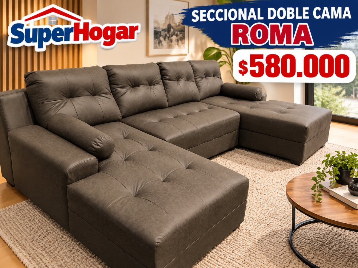 Sofá Seccional Roma Doble Cama Gris Envejecido outlet