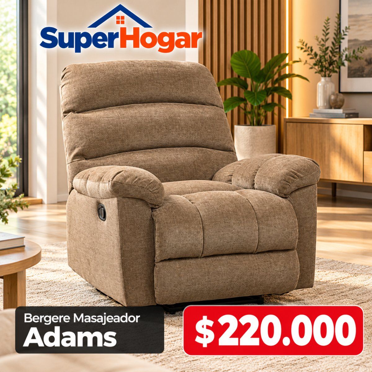 Sofá Bergere Masajeador Adams outlet