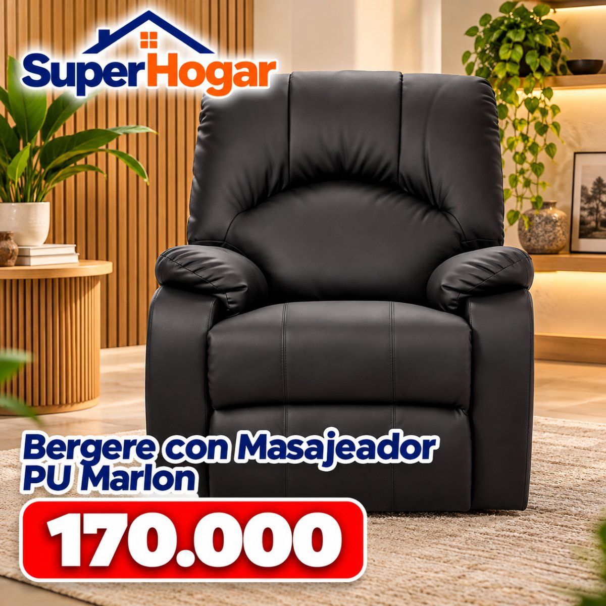 Sofá Bergere Masajeador Pu Marlon outlet