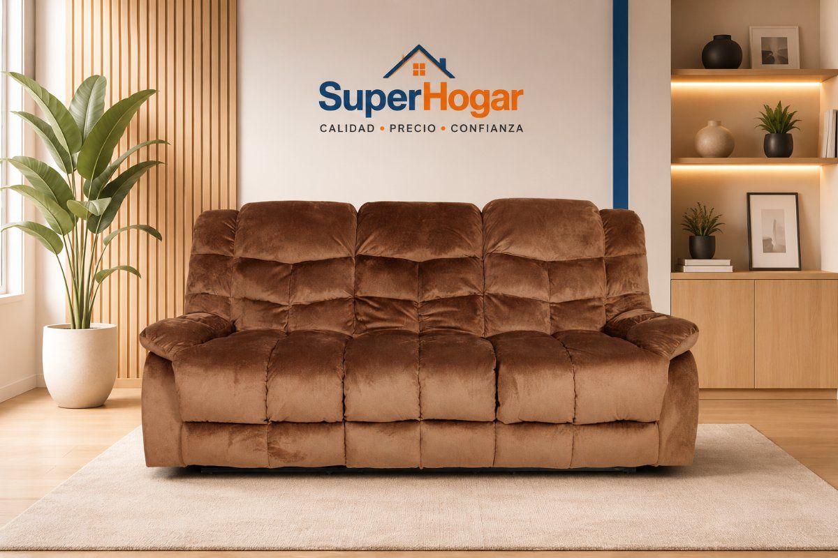 Sofá Berger Reclinable 3 Cuerpos outlet