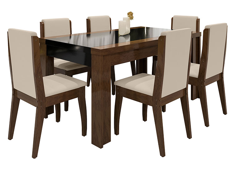Comedor Lorenzi 6 Sillas Cub TAMBURATO40 outlet