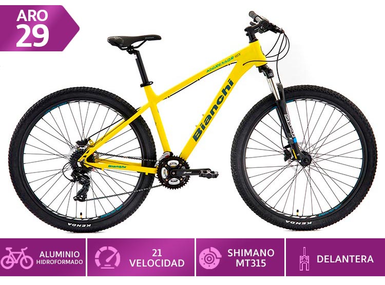 Bicicleta Bianchi Aggressor Aro 29 M Amarillo outlet