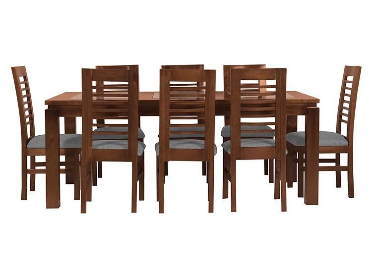 Juego Comedor Florencia 8 Sillas Café T U outlet