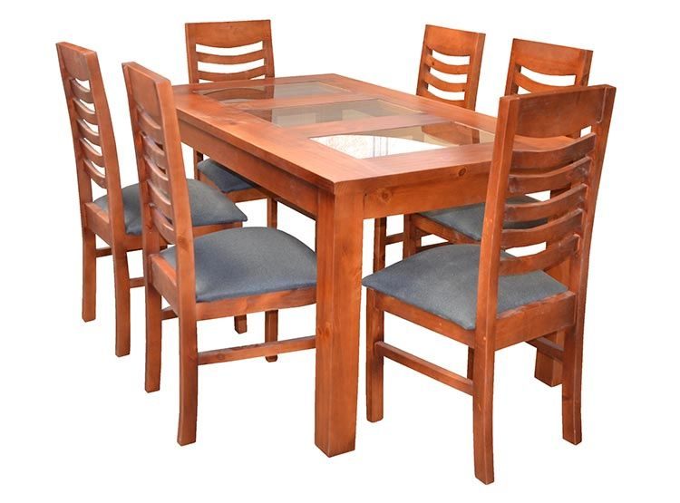 Juego Comedor Nemesis 6 Sillas Café T U outlet