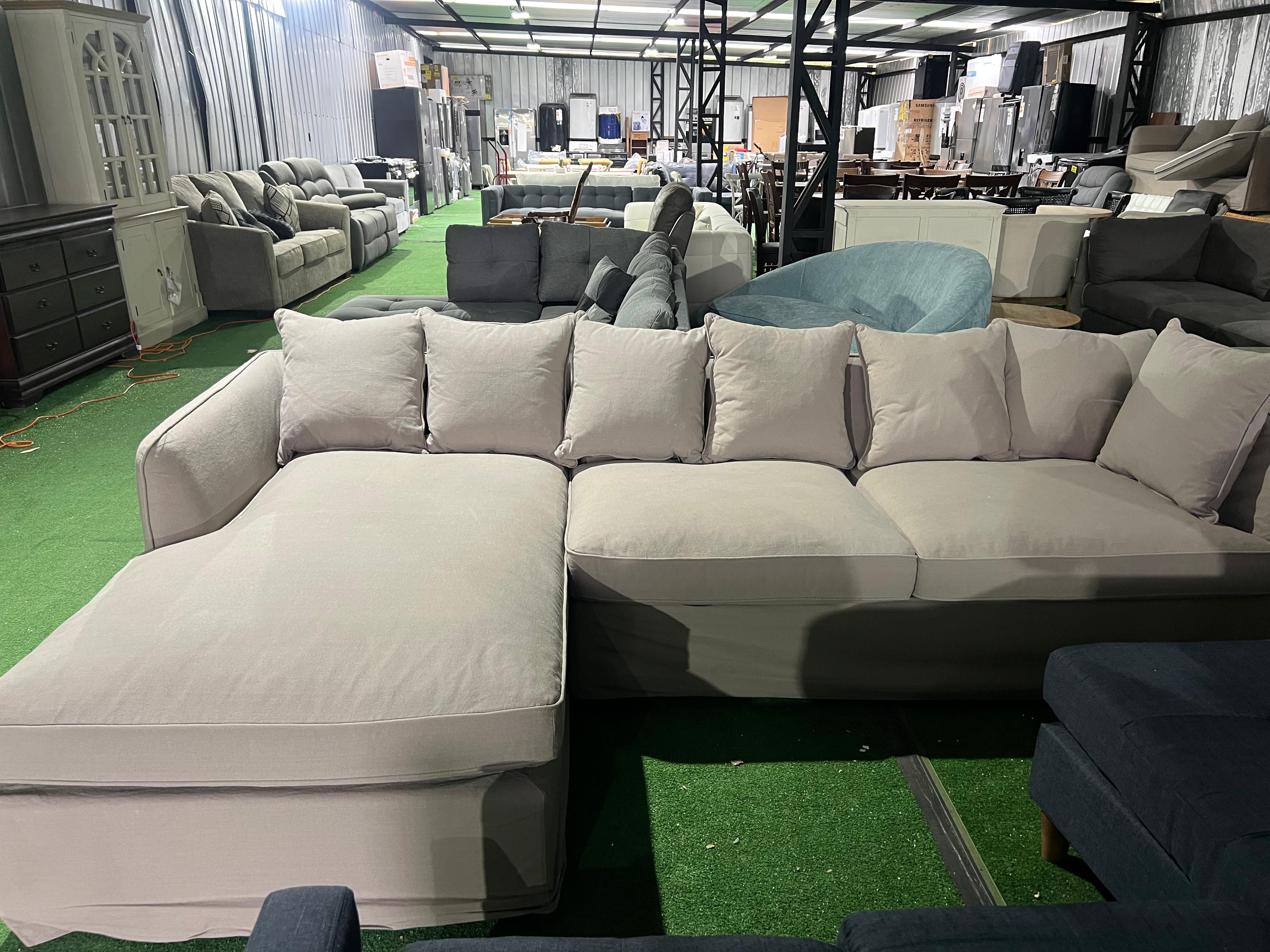 Sofá Seccional Sicilia Gris Izquierdo Partes Iguales outlet