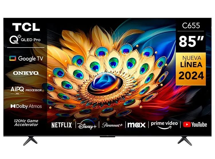 Remate QLED Tcl 85 Pulgadas C655 4K Smart TV Parpadea Pantalla outlet