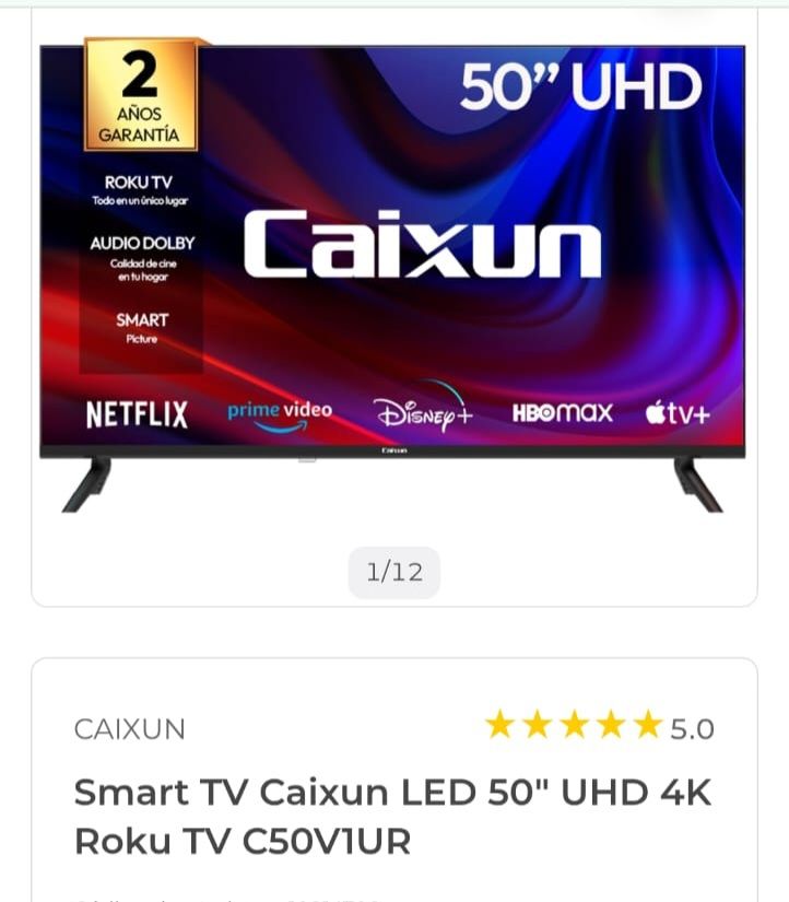 LED Smart TV 50 Pulgadas UHD Roku TV outlet