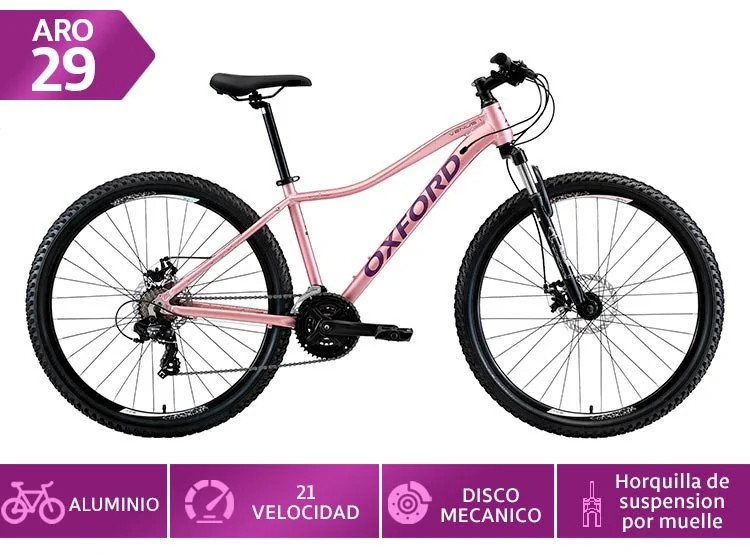 Bicicleta Oxford Venus 1 Aro 29 Rosado T M outlet