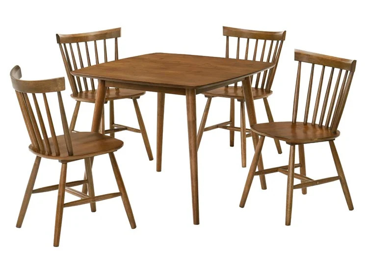 Juego Comedor Paulina C4 Sillas Café outlet