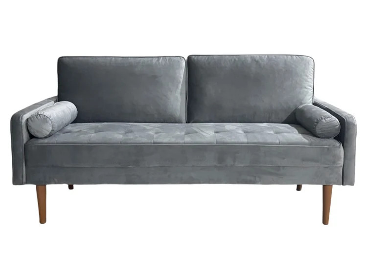 Sofá 3 Cuerpos Elisa Velvet Gris outlet
