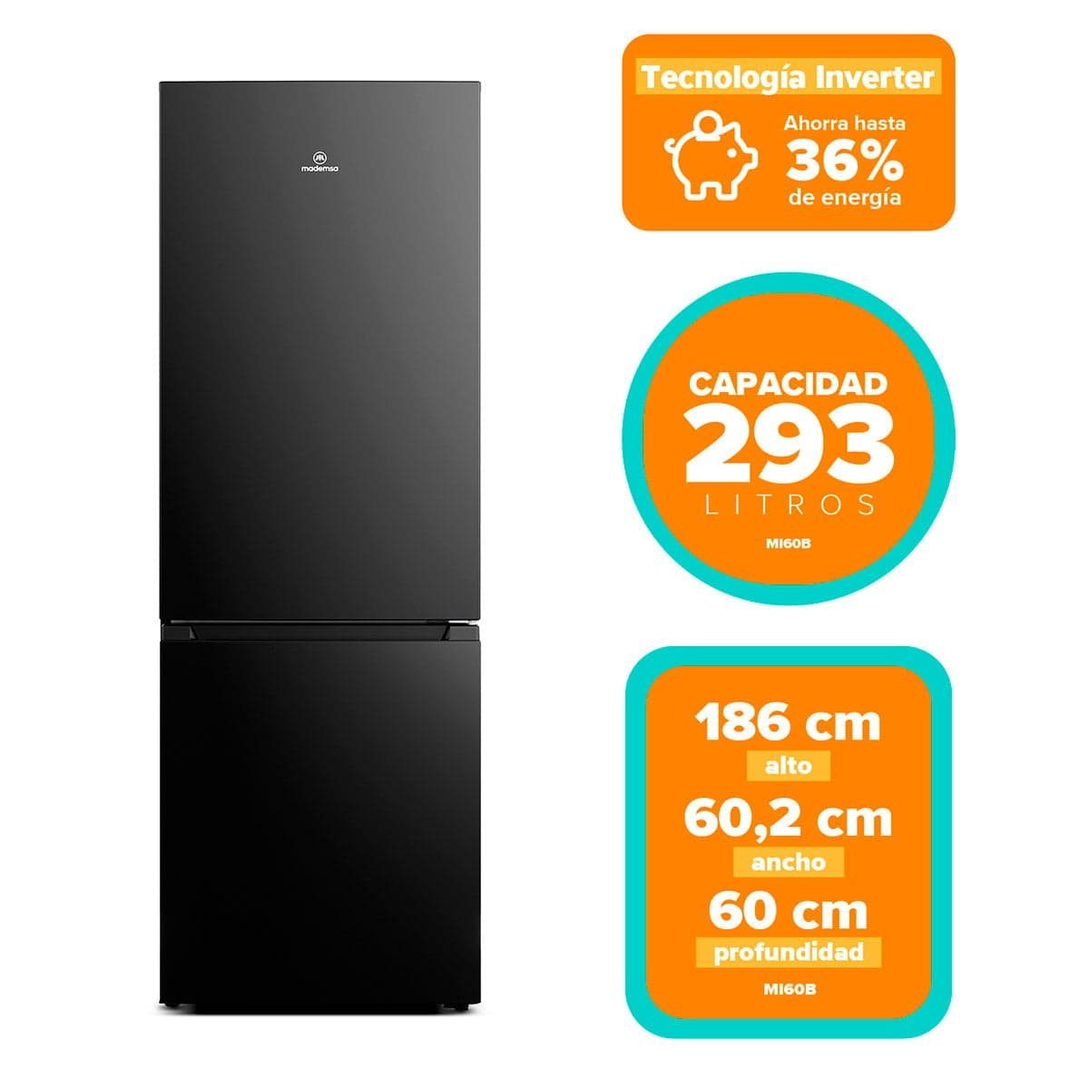 Refrigerador Bottom Freezer Mademsa MI60 outlet — foto 6