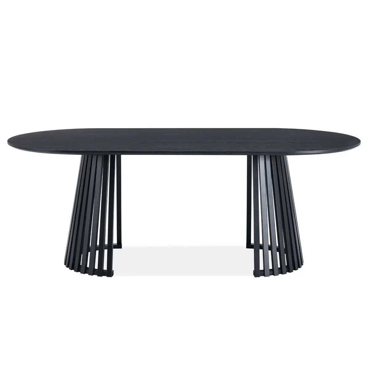 Juego de Comedor Ranurado 6 Sillas Negro outlet — foto 3