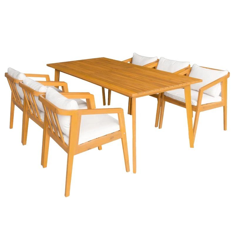 Juego de Comedor Vincent Acacia 6 Sillas outlet
