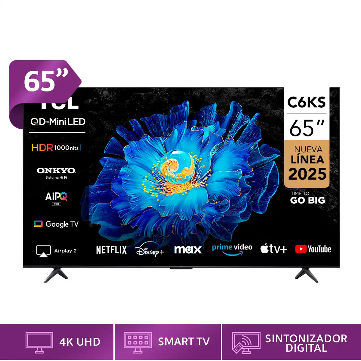 Smart TV Tcl 65 Pulgadas QLED Mini LED 4K C6KS outlet