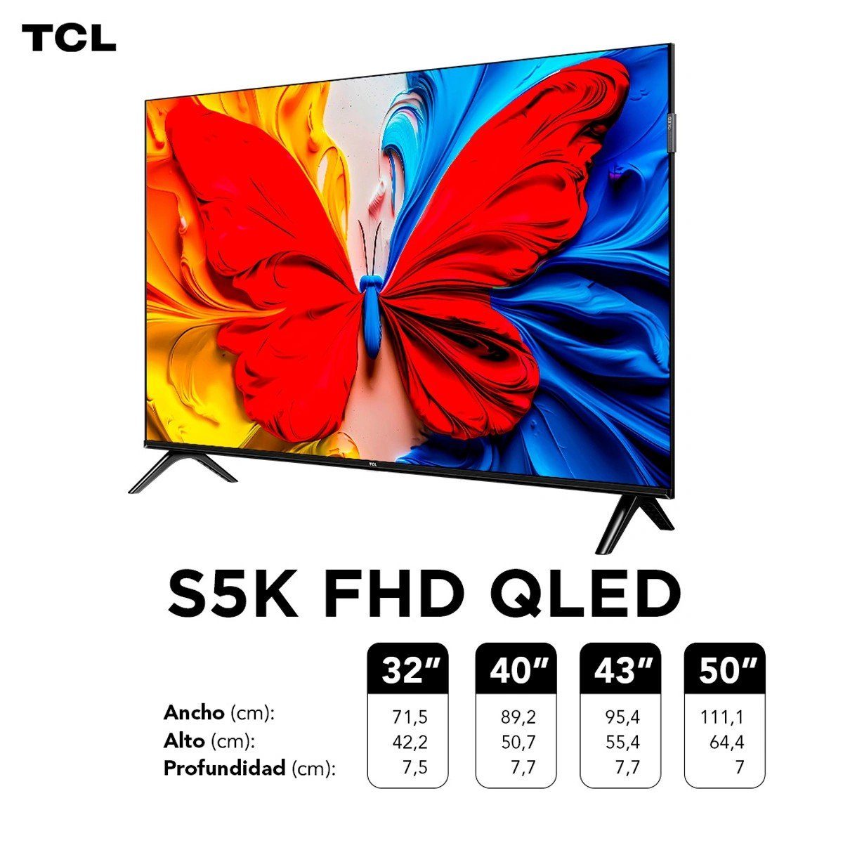 Smart TV Tcl 32 Pulgadas QLED Full HD S5K outlet — foto 10