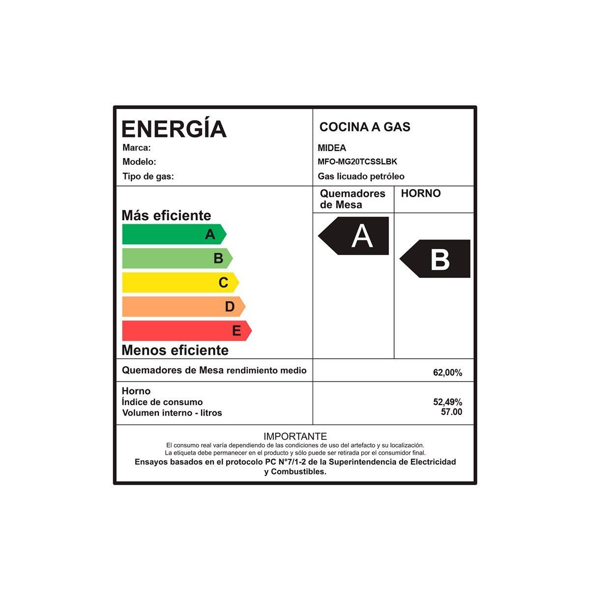Cocina a Gas 4 Quemadores Negro 20 outlet — foto 10