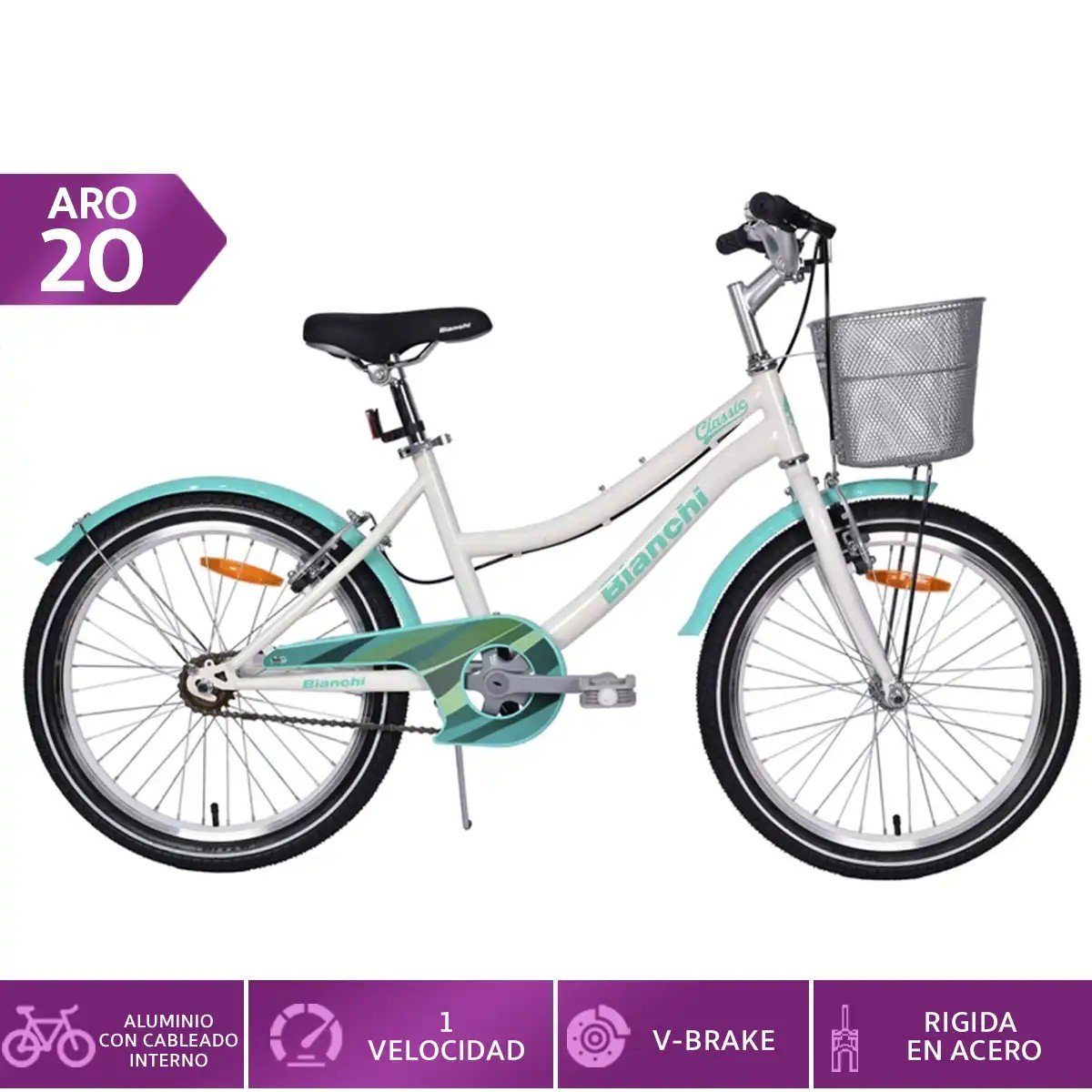 Bicicleta Bianchi Classic Aro 20 St Lady Blanco outlet