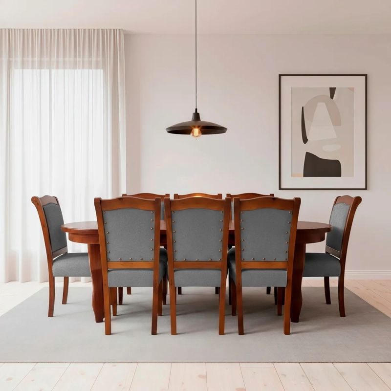 Comedor Lisboa 8 Sillas Gris Tu outlet