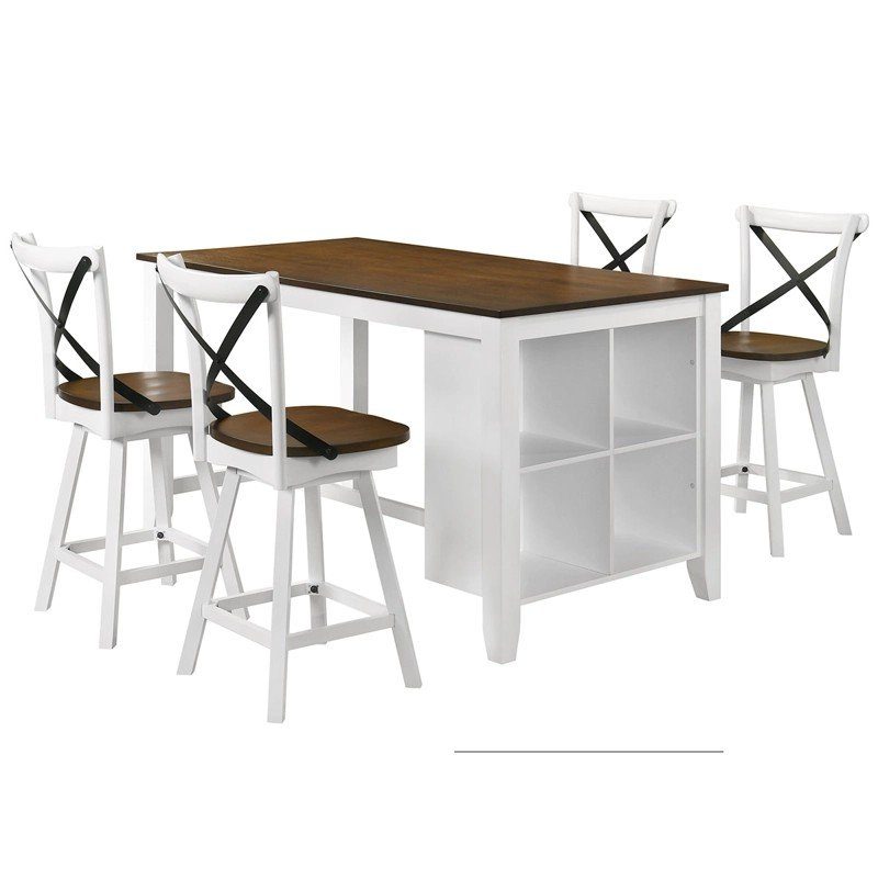 Juego Comedor Stool Cruz 4 Sillas Café outlet — foto 2