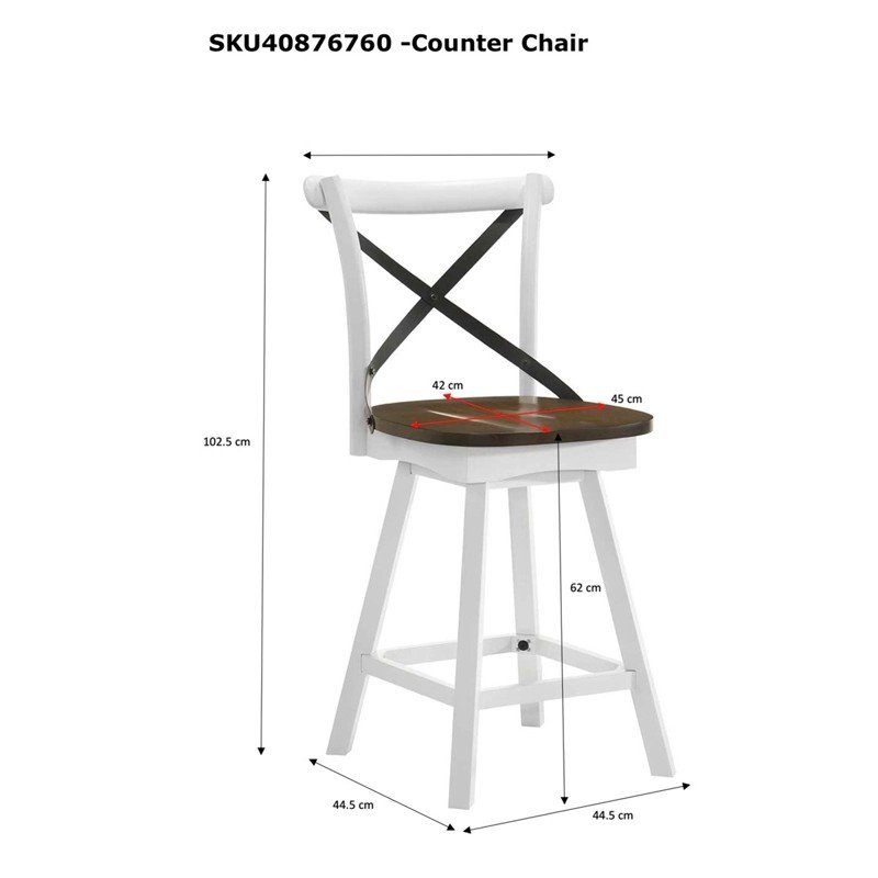 Juego Comedor Stool Cruz 4 Sillas Café outlet — foto 10