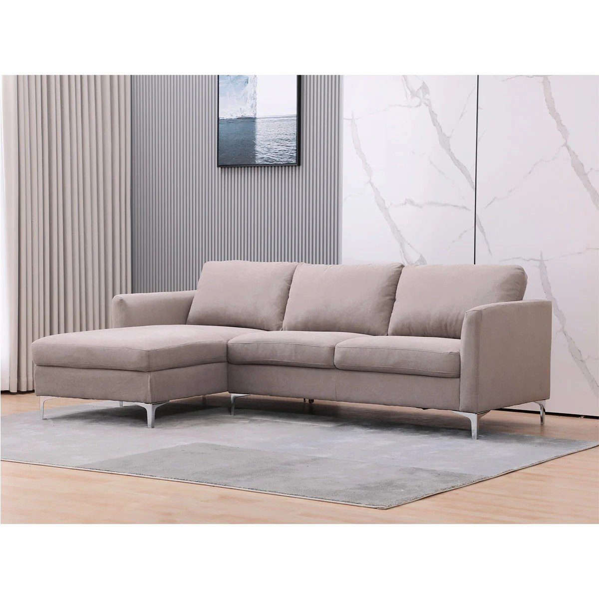 Sofá Seccional Kolors Taupe Izquierdo outlet