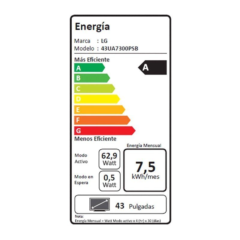 Smart TV Lg 43 Pulgadas 4KULTRA HD43UA7300PSB outlet — foto 9