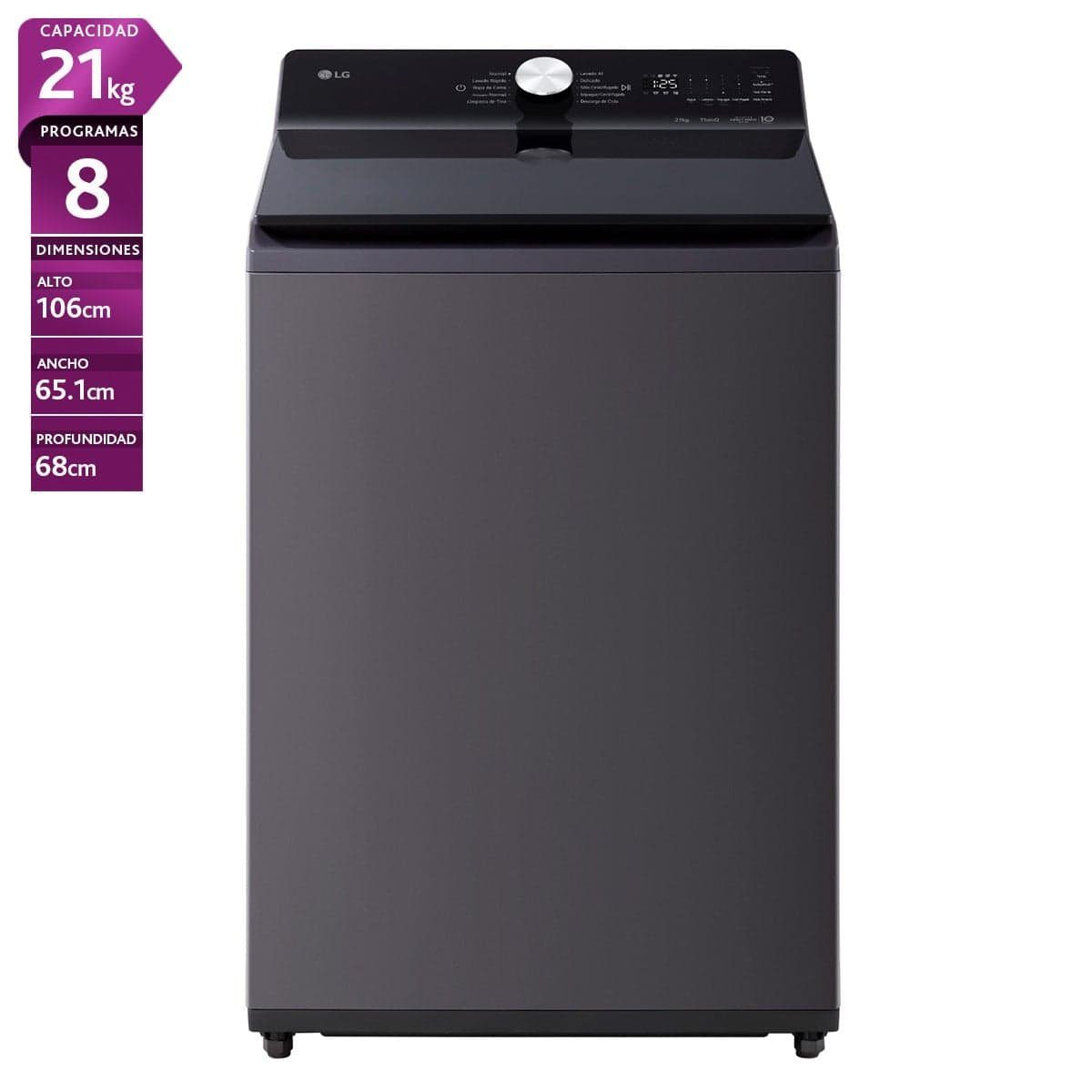Lavadora Carga Superior Lg WT21EGTX6 21K outlet