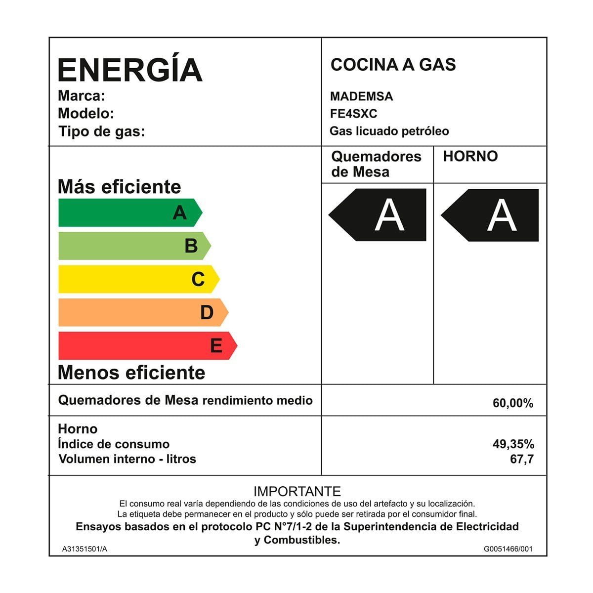 Cocina a Gas FE4SXC outlet — foto 10