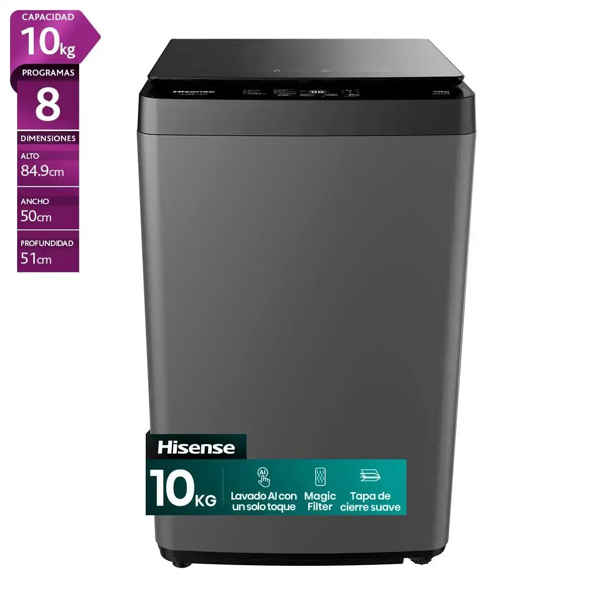 Lavadora Carga Superior Hisense WT3K1031 outlet