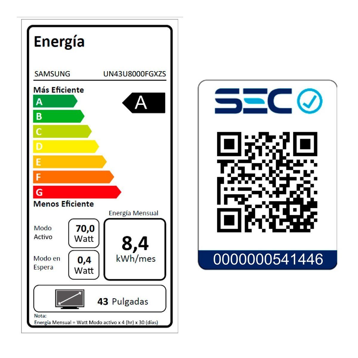 43 Pulgadas Crystal UHD U8000F 4K Smart TV outlet — foto 9