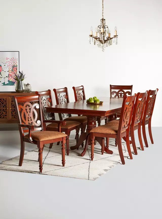 Juego de Comedor Extensible Escocia 8 Puestos 6 Sillas 2 Sitiales outlet