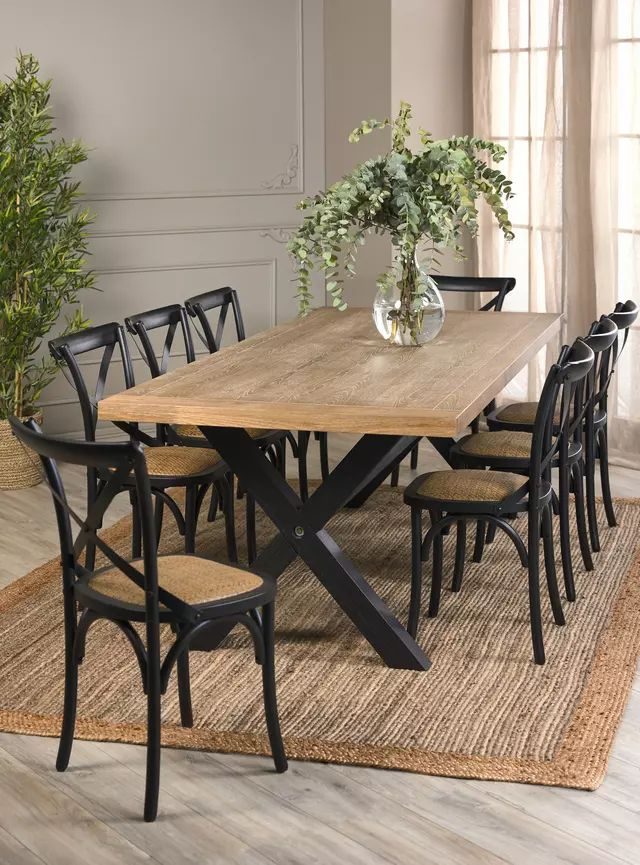 Juego Comedor Pamela 8 Sillas Negro outlet