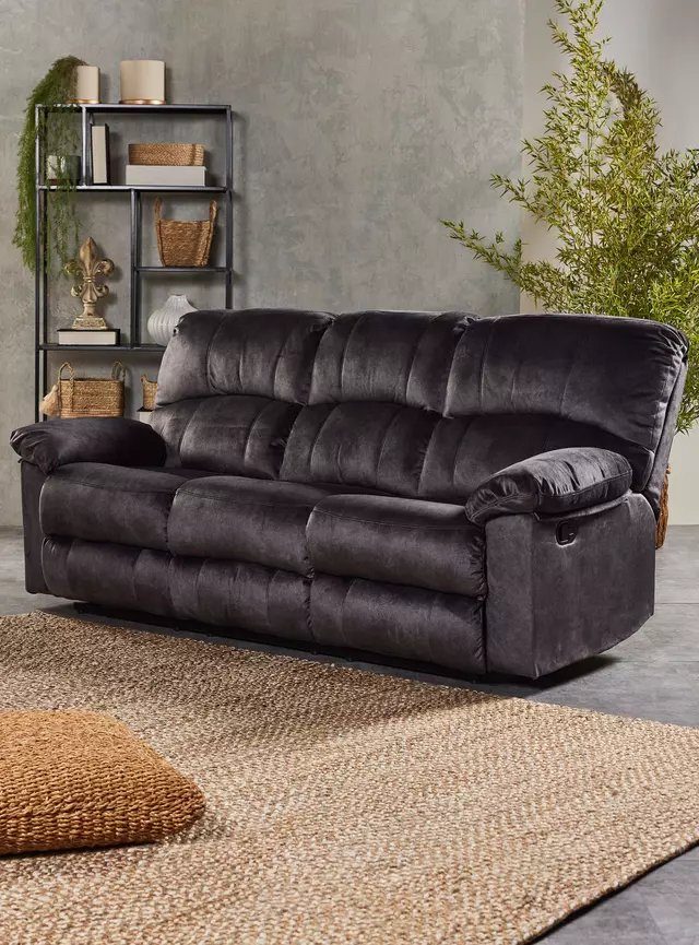 Sofá Berger Reclinable Fester Tapiz 3 Cuerpos outlet