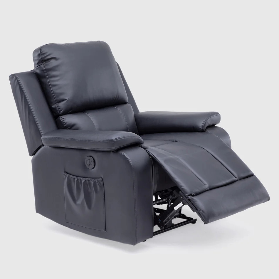 Berger Reclinable Electrico Masajeador 4 Puntos Control Negro Madrid outlet