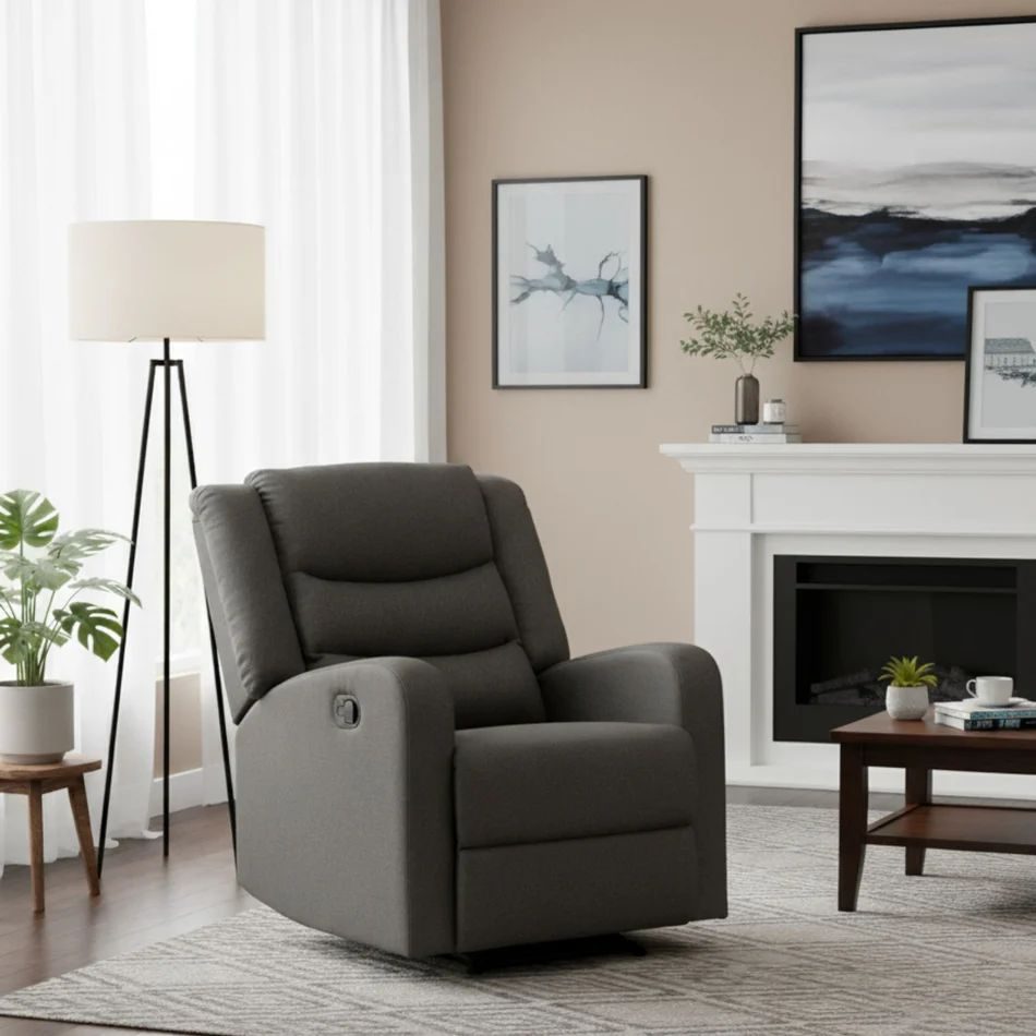 Berger Reclinable Lino Gris outlet