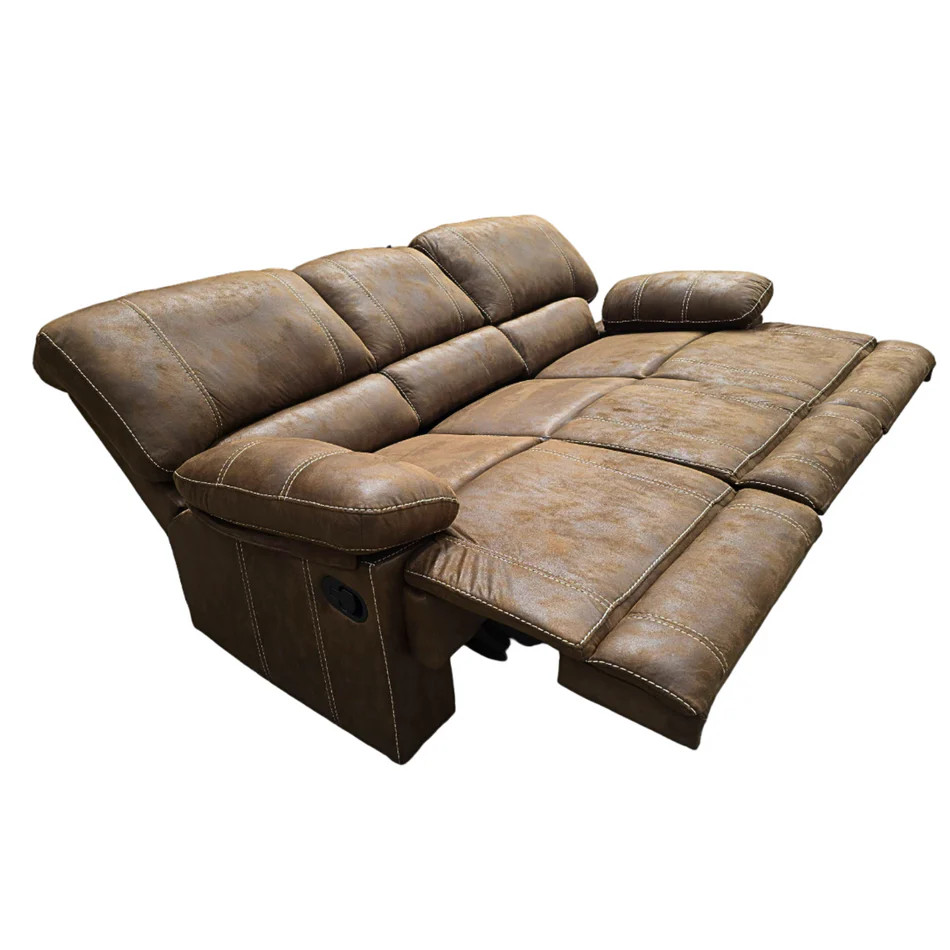 Sofá Cuero Viejo 3 Cuerpos Berger Reclinable Clasico Castle outlet