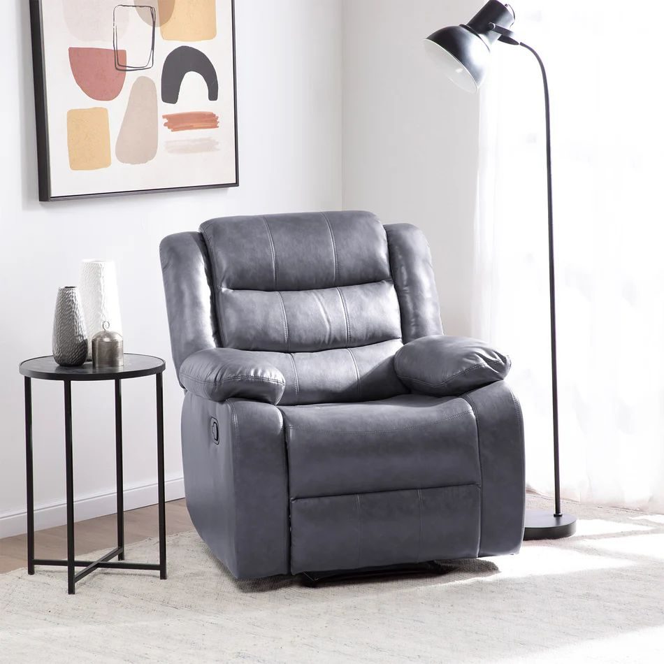 Berger Gris Reclinable 1 Cuerpo Moderno Gris Pu Berlin outlet