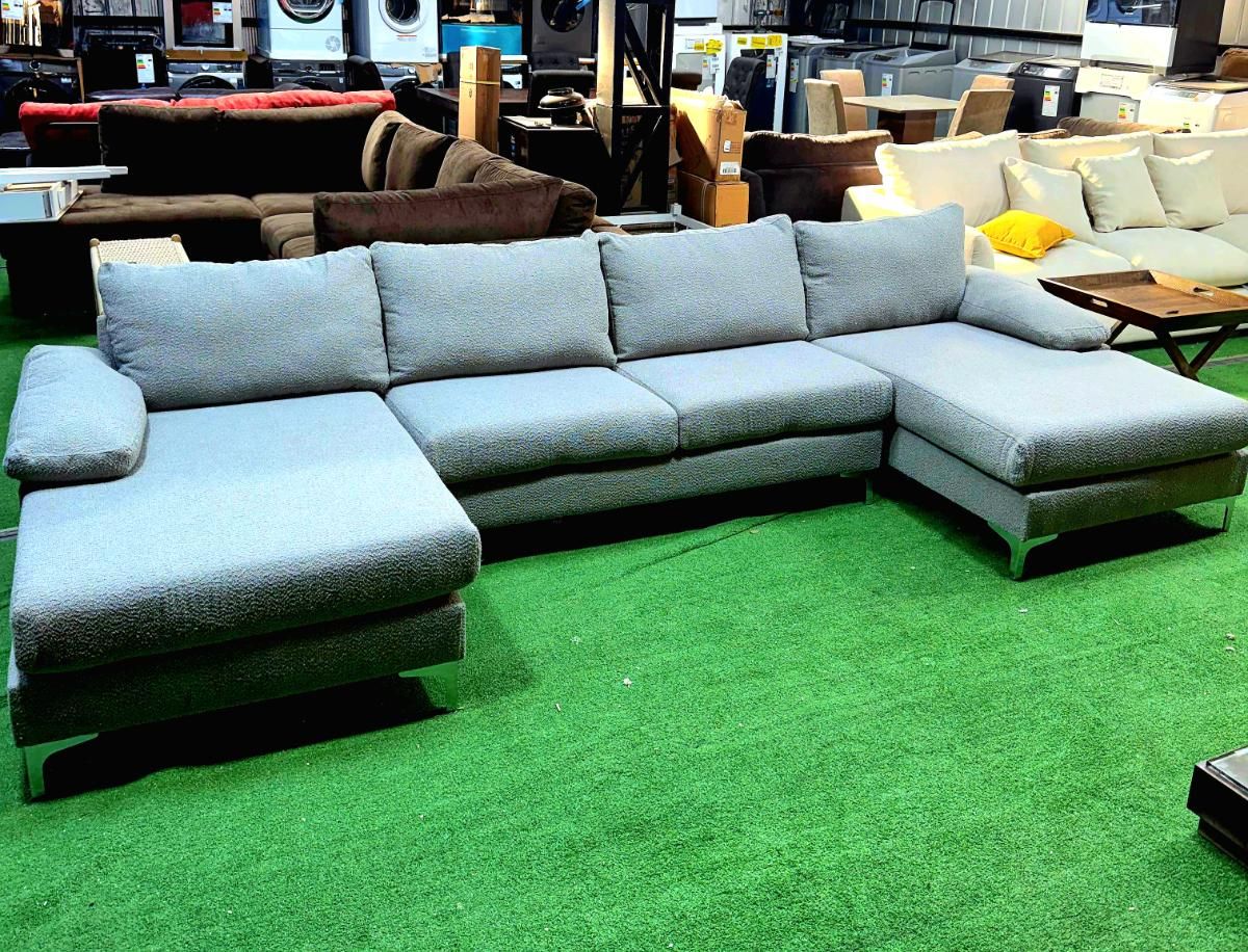 Sofá Seccional Boucle Imp Gris outlet