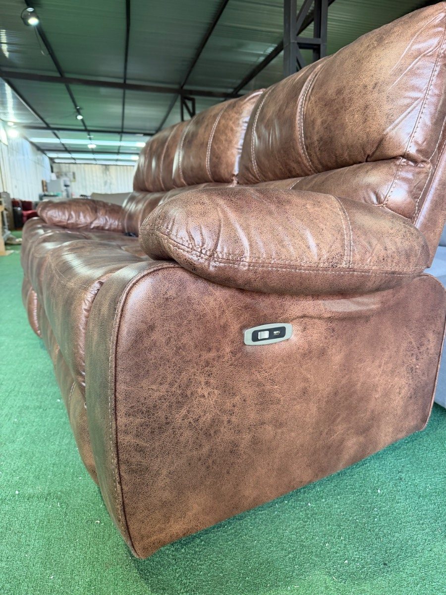 Sofa reclinable 3c Eléctrico Relaxline café — foto 2