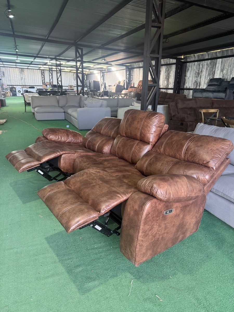 Sofa reclinable 3c Eléctrico Relaxline café — foto 3