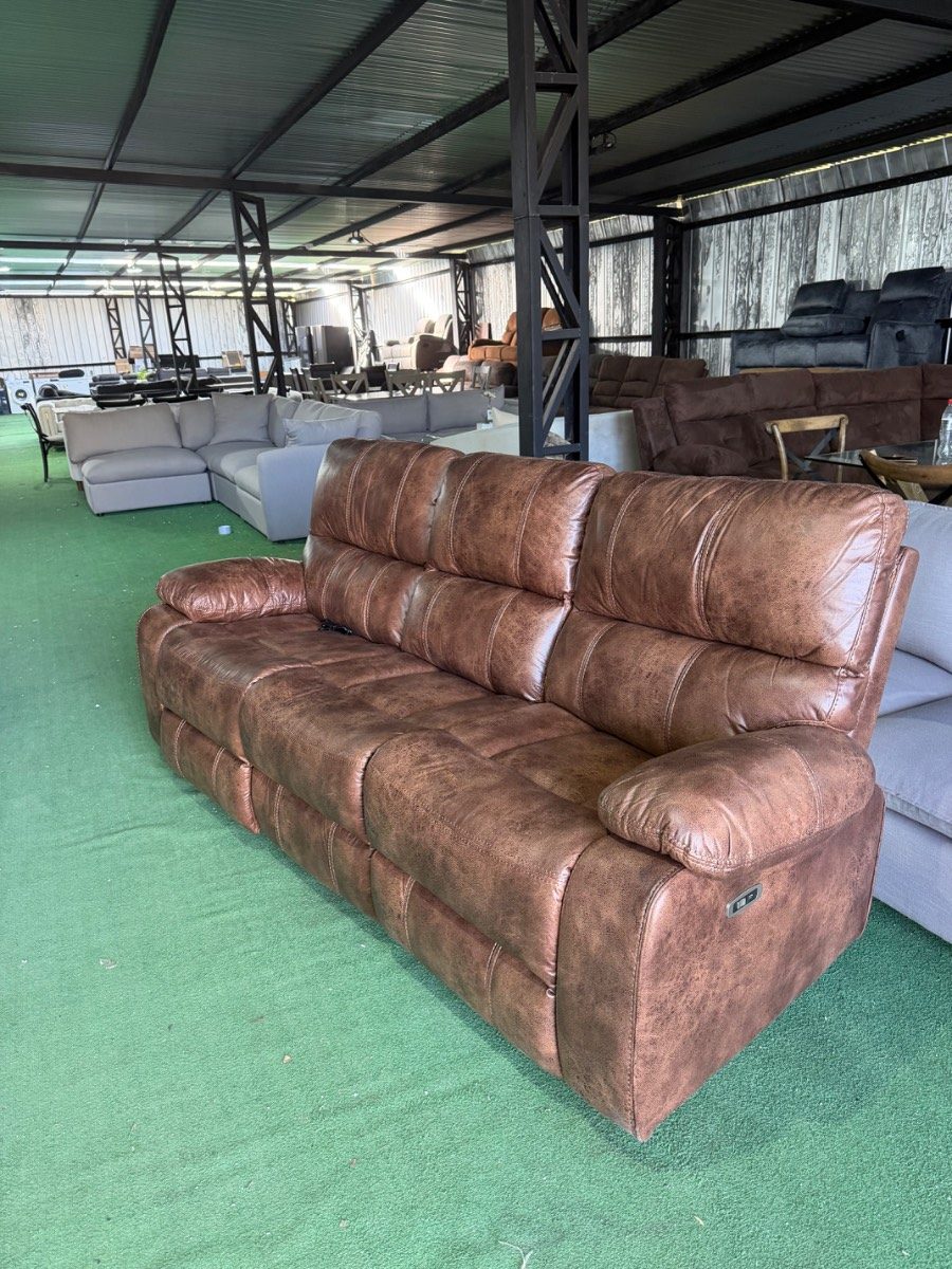 Sofa reclinable 3c Eléctrico Relaxline café